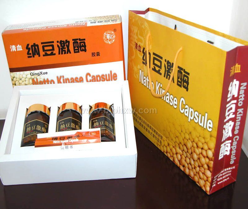 清血纳豆激酶胶囊(溶栓降脂)礼盒装——会销保健品招商